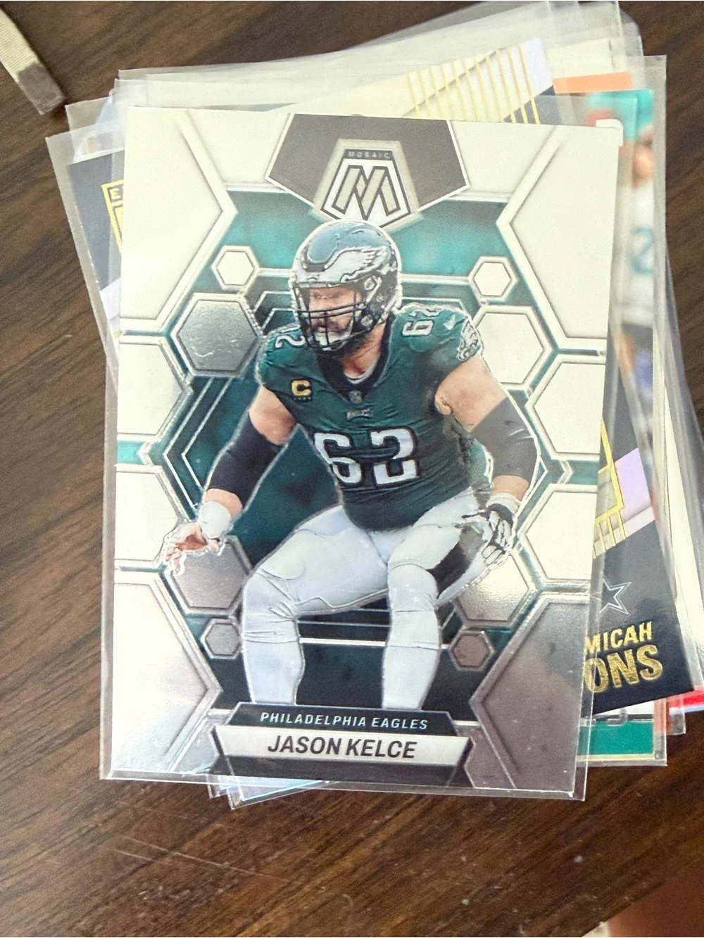 Philadelphia Eagles Jason Kelce Football Trading Card - Green/Silver